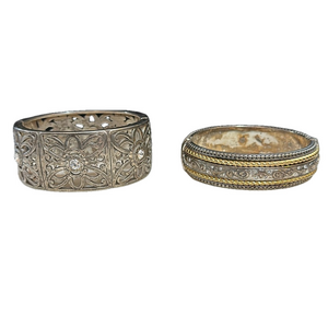 Brighton Multicolor Bangle Bracelet Set Silver & Gold Secure Fit - GUC